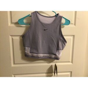 Nike Pro Dri-FIT Cropped Training Tank Top DX0061 519 Purple S‎